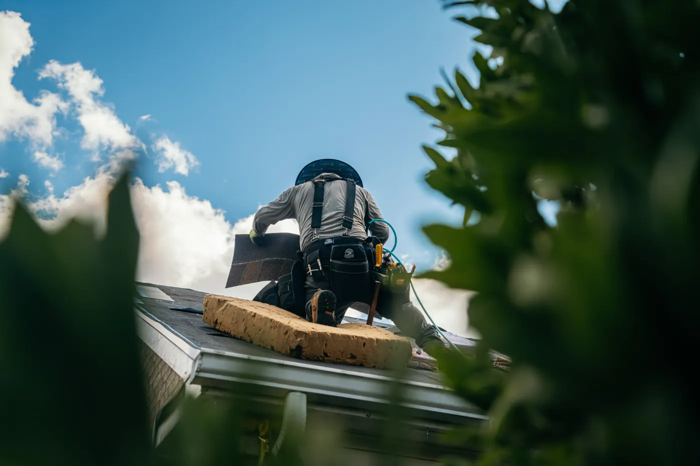 Roof inspection documented on a Meridian Hills home
