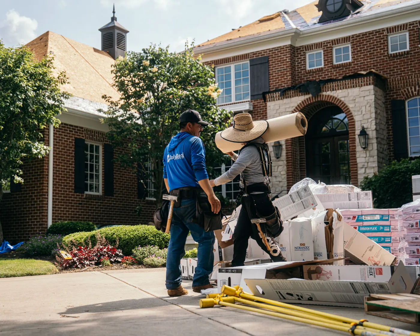 Flashing and pipe boot detail in Meridian Hills