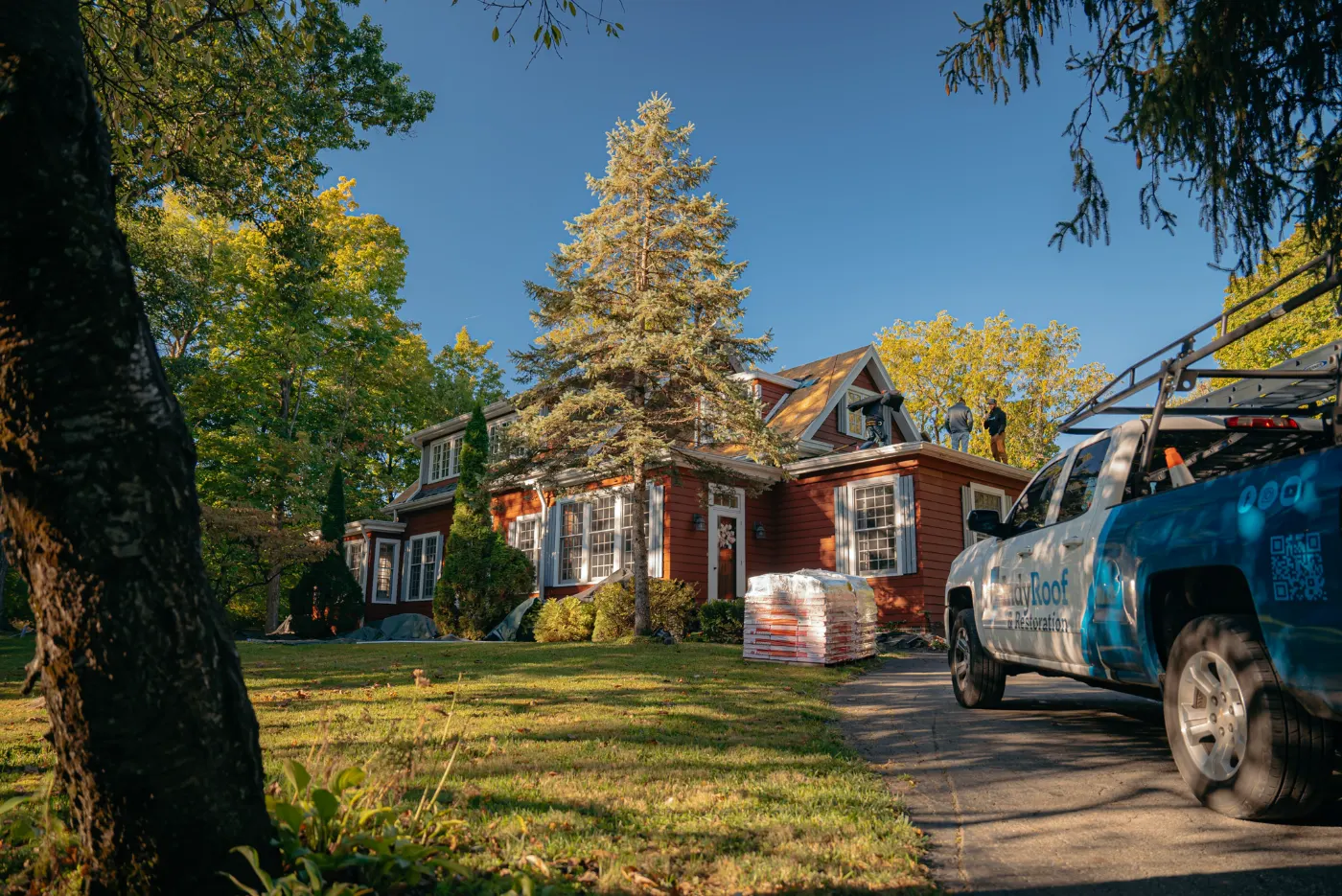 Roof inspection documented on a Meridian Hills home